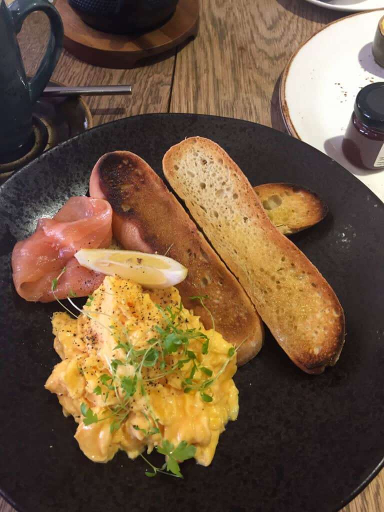 salmon toast breakfast york