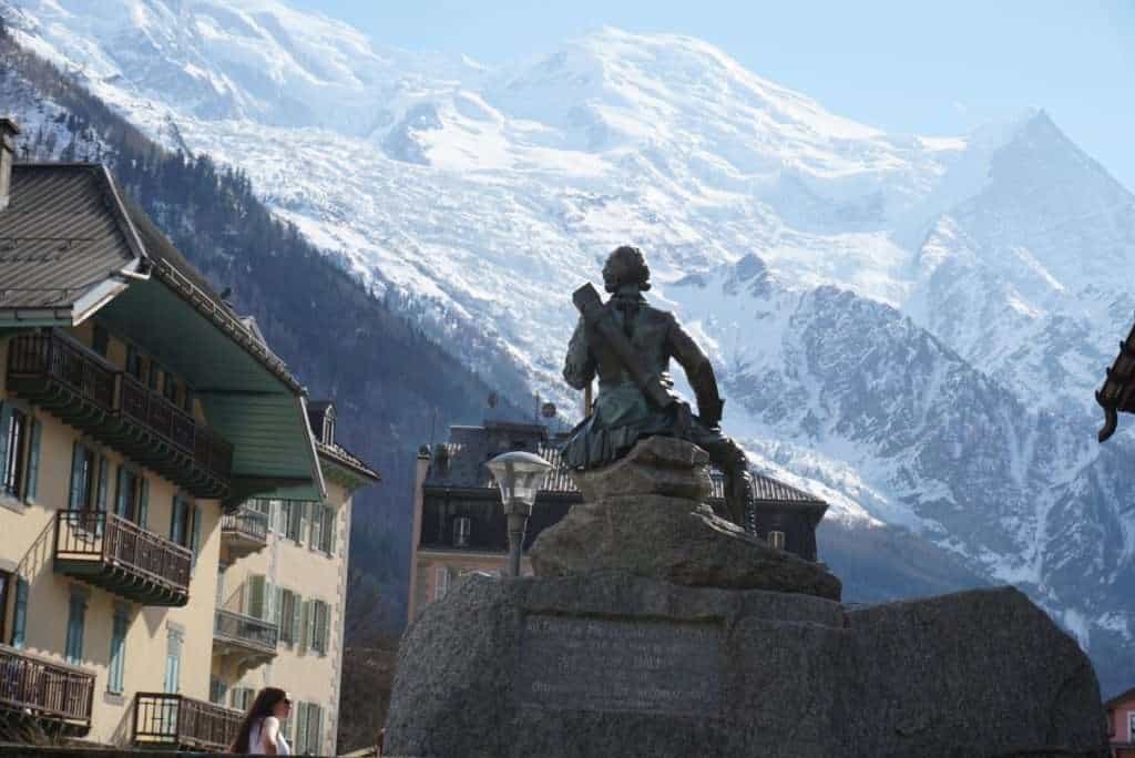 20 Reasons to love France. France is one of the most visited countries in the world. From the fantastic gastronomy (think croissants, baguettes, cheese and wine), the language to the stunning scenery, there are many reasons to love France. #France #Bastille Day #Explore #Travel Mont Blanc peak view from Chamonix in the French Alps - Reasons to love France