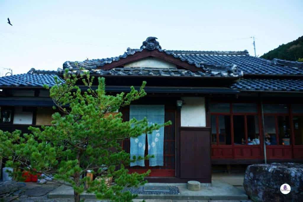 Traditional guesthouse room near Ozu, Japan