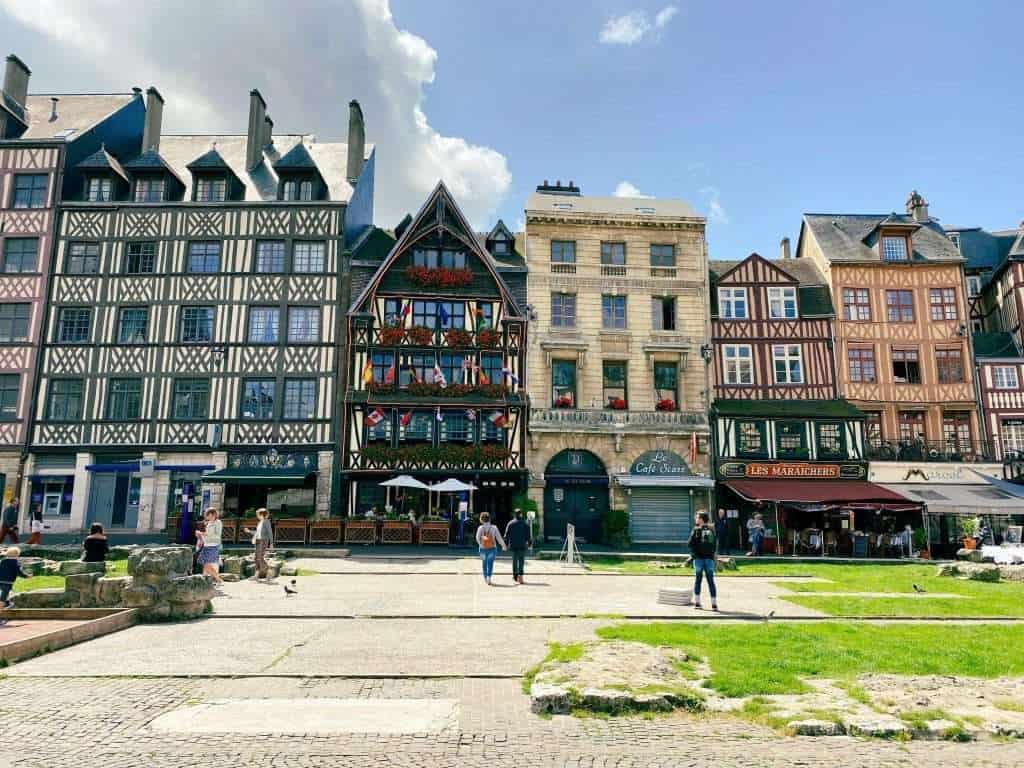 A guide to the best things to do in Medieval Rouen, Normandy - France 34 Medieval buildings at Place du Vieux Marché, Rouen Normandy