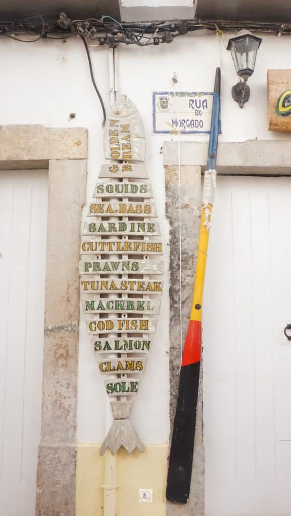 Street decoration in Fishermen's quarter - Olhao, Portugal