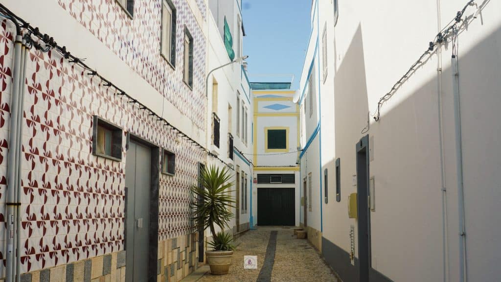 Typical street in Olhao Portugal