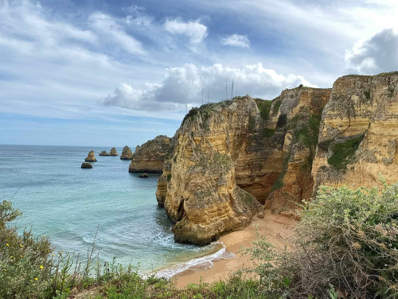 Secluded beach in Lagos, Portugal