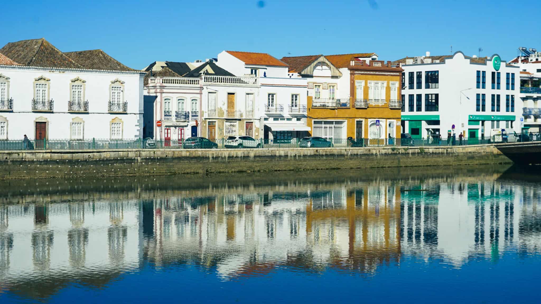 Gilão River and riverside houses in Tavira