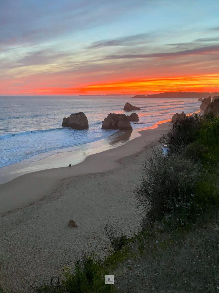 Sunset over Praia da Rocha, Portimão