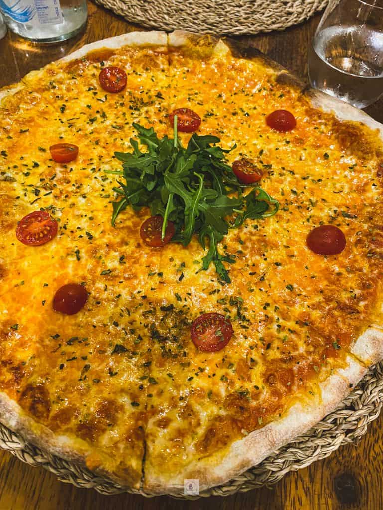 Margarita pizza from Sunset Pizza at Tivoli Marina Portimão