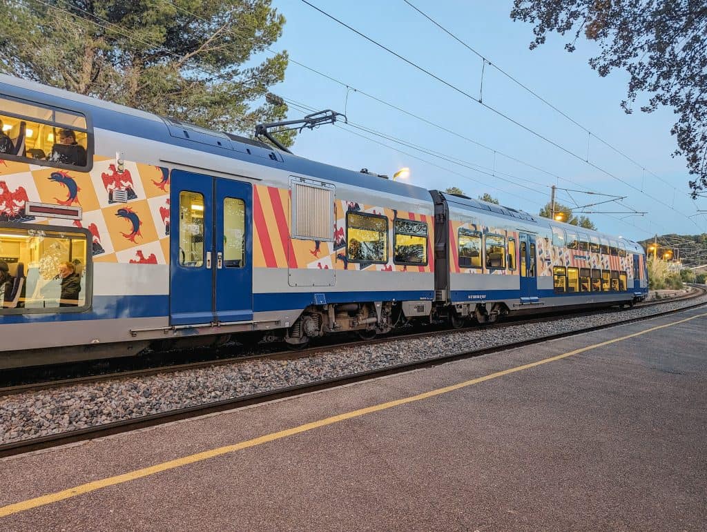 Train at Cassis station - Cassis France