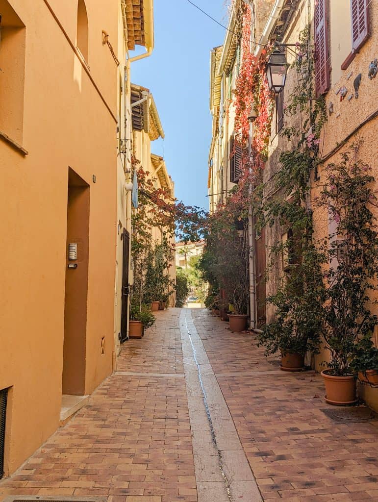 Lovely narrow street in Cassis France