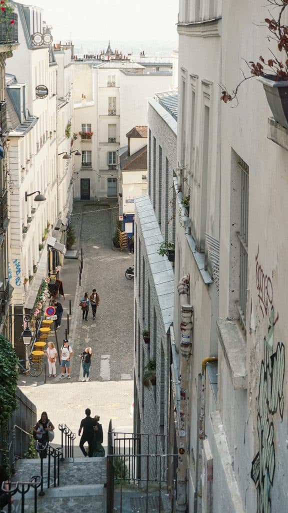 Montmartre, Paris - A hilly neighbourhood with lots of stairs