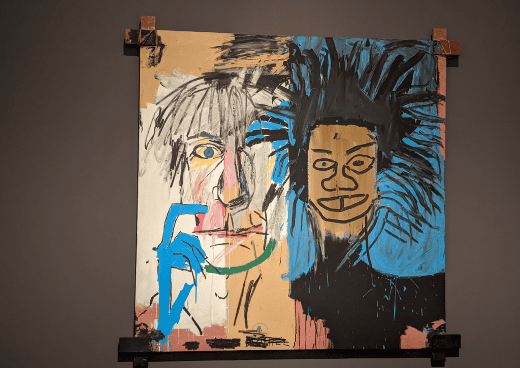 Painting of Basquiat and Warhol