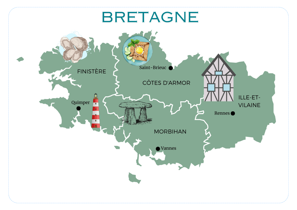 Exploring the Regions of France _ All You Need to Know 14 Map of Brittany - Regions of France
