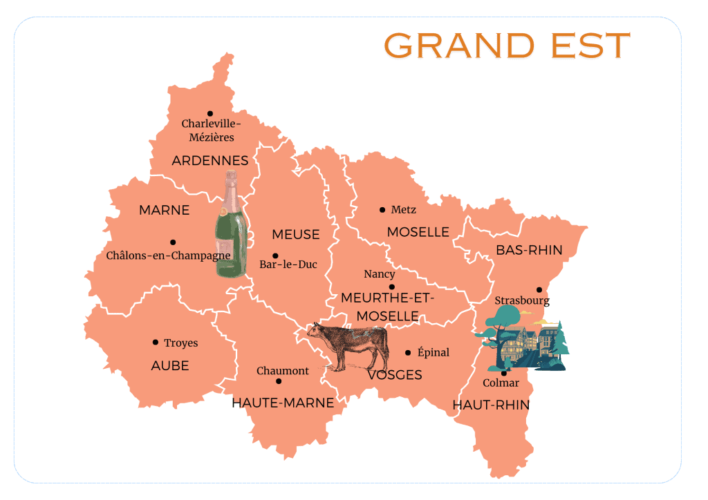 Exploring the Regions of France _ All You Need to Know 26 Map of Grand Est - Regions of France