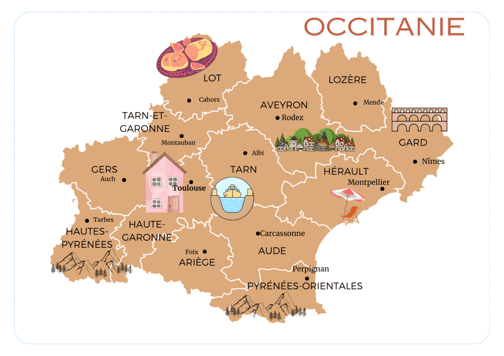 Exploring the Regions of France _ All You Need to Know 46 Map of Occitanie - Regions of France