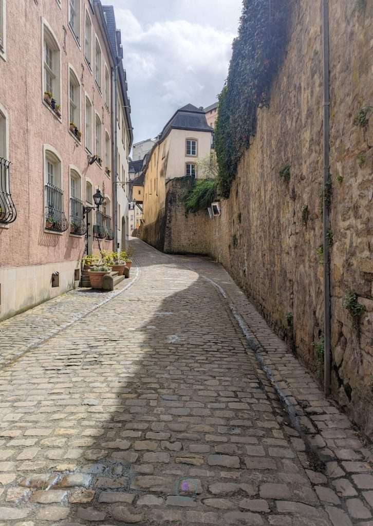 Street in the old town Luxembourg City