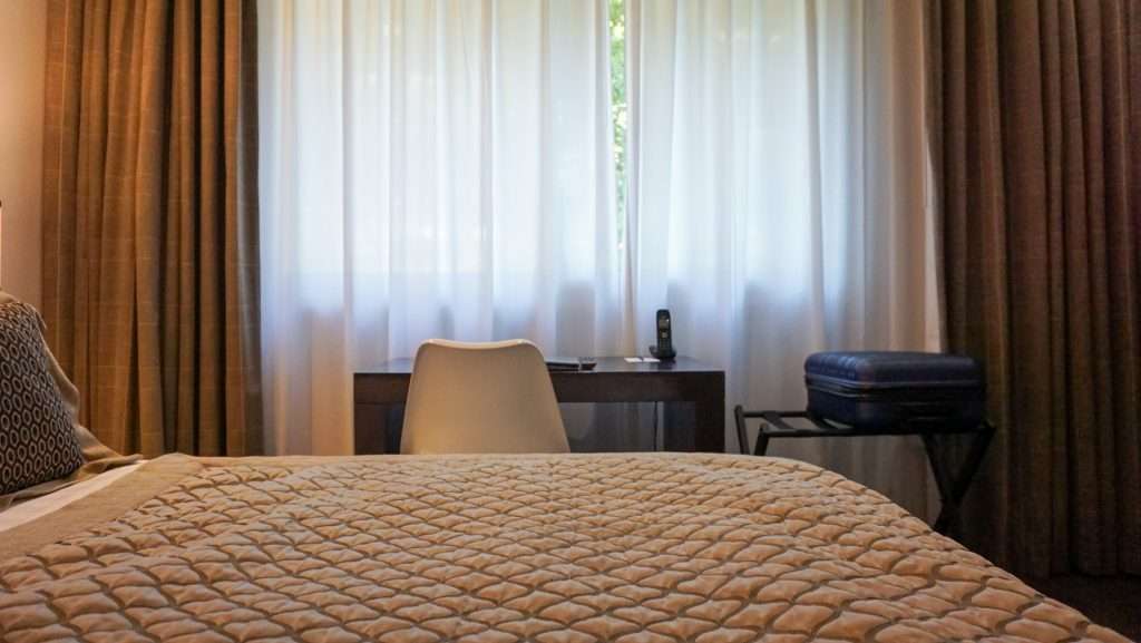 Bed view in Classic room at Park Hotel Grenoble