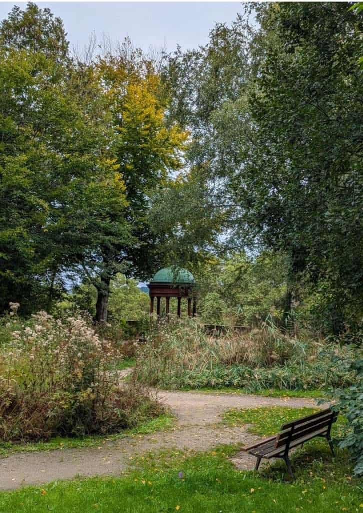 Terraced gardens at Jardin de l’Évêché in Limoges, France