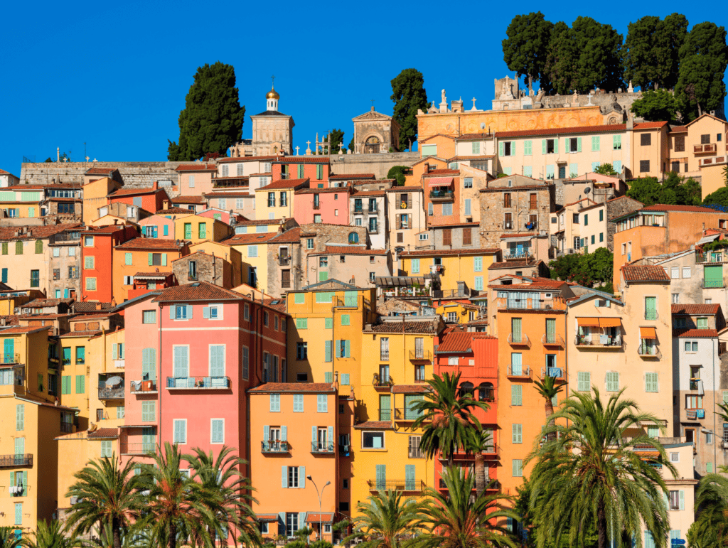 The vibrant city skyline of Menton - Day trip from Antibes