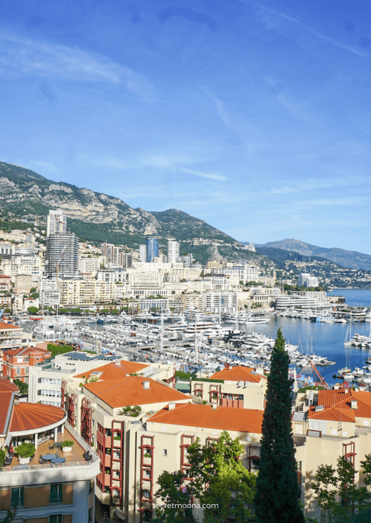 Bird's-eye view of Monaco's Port Hercules, capturing the city's beauty and charm during a memorable day trip.Bird's-eye view of Monaco, capturing the city's beauty and charm during a memorable day trip.