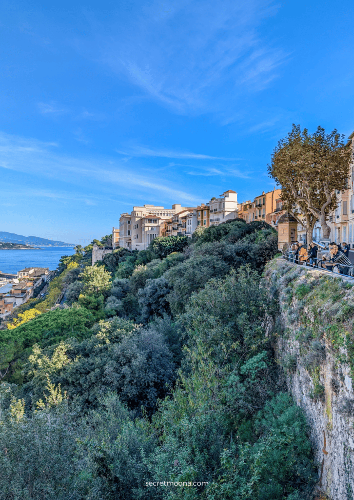 Scenic view from a hilltop overlooking the sea, capturing the beauty of Monaco on a delightful day trip.
