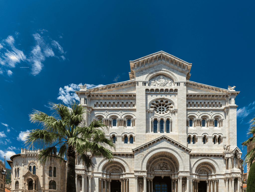 The Facade of the Saint Nicholas Cathedralm Monaco