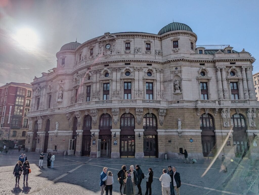 How to Experience the Best of Bilbao in Just 3 Days 5 People waiting outside Arriaga Theater, Bilbao