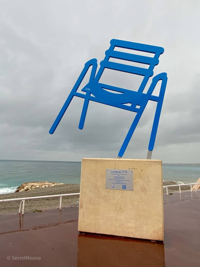 Where to Stay in Nice: OKKO Hotels Nice Aéroport, France 42 The blue chairs of the Promenade des Anglais, Nice France