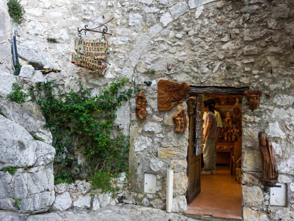 Discover Èze Village: The Most Beautiful Village in Southern France 8 Artisan shop in Eze Village French Riviera