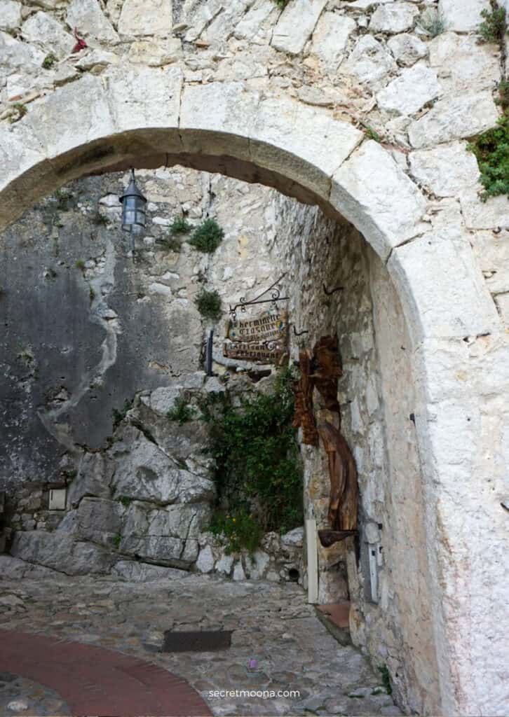 Discover Èze Village: The Most Beautiful Village in Southern France 6 Postern gate in medieval Eze Village France
