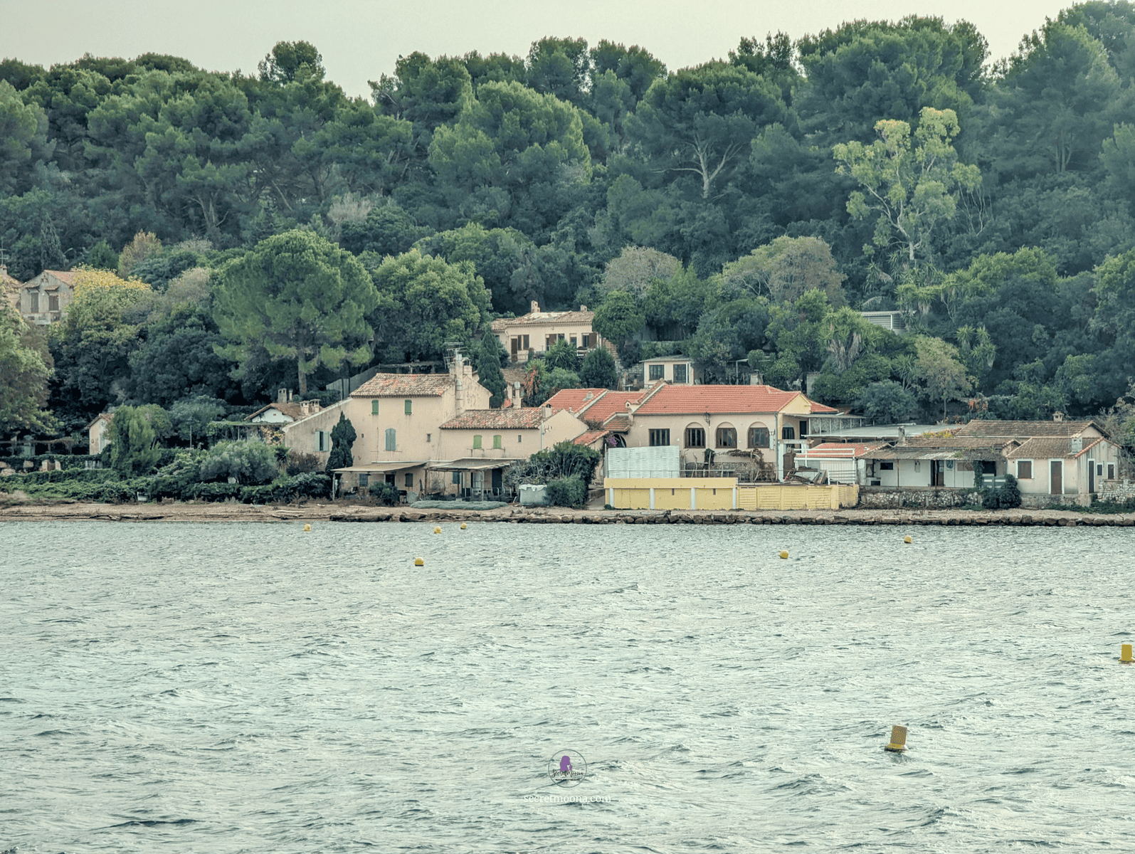 Turquoise water at Île Sainte-Marguerite near Cannes