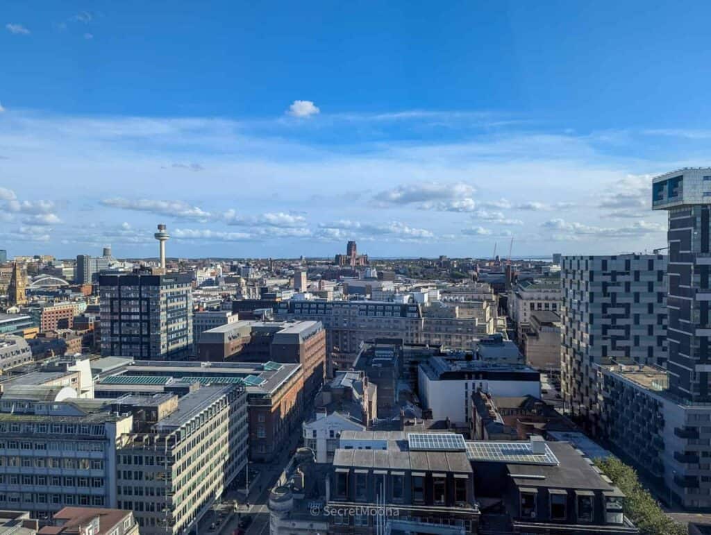 Liverpool city skyline from the Sky Bar